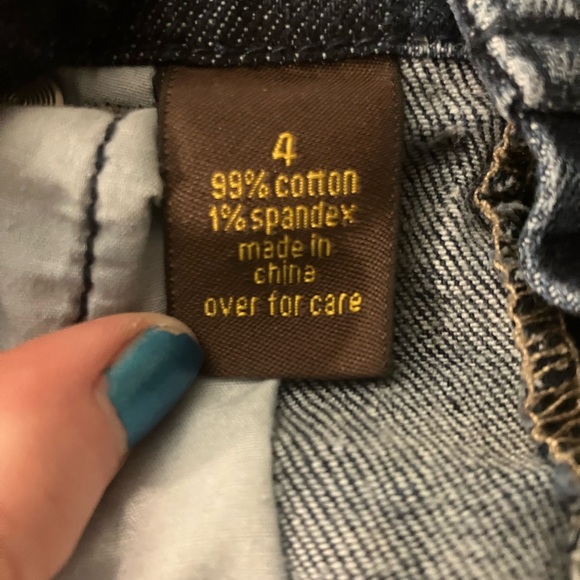 the limited low-rise flare leg dark wash blue denim jeans size 4 y2k - Picture 7 of 8